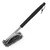 BBQ Grill Cleaning Brush Stainless Steel Barbecue Cleaner With 18" Suitable Handle Stiff Wire Bristles For Grill Cooking Grates - Black