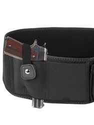 Belly Band Gun Holster Adjustable Waist Carry Tactical Pistol Pouch Breathable Neoprene Gun Belt Bag - Black