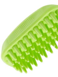 Dog Bath Brush Anti-Skid Pet Grooming Shower Bath Silicone Massage Comb For Long & Short Hair Medium Large Pets Dogs Cats - Green