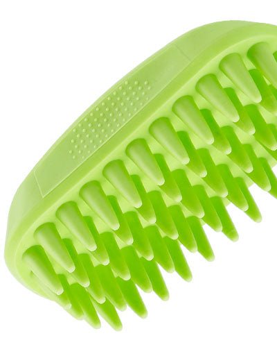 Fresh Fab Finds Dog Bath Brush Anti-Skid Pet Grooming Shower Bath Silicone Massage Comb For Long & Short Hair Medium Large Pets Dogs Cats - Green product