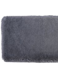 Dog Bed Soft Plush Cushion Cozy Warm Pet Crate Mat Dog Carpet Mattress With Long Plush For S/M Dogs - Dark Gray