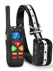 Dog Training Collar Dog Shock Collar With Remote IP67 Waterproof 300mAh Rechargeable 1640ft Remote Dogs Pet Trainer With LED Light Beep Vibra - Black