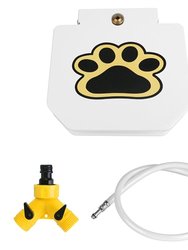 Dog Water Fountain Outdoor Dog Pet Water Dispenser Step-on Activated Sprinkler w/ Interactive Paw Pedal Valve for Drinking Fresh Water