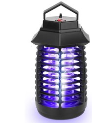 Electric Bug Zapper - UV Mosquito Killer Lamp, Insect Trap - Harmless, Odorless, Noiseless - Home & Restaurant - Black