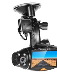 FHD 1080P Dual Lens Car DVR With GPS, G-Sensor, Night Vision - Video Recorder - Black