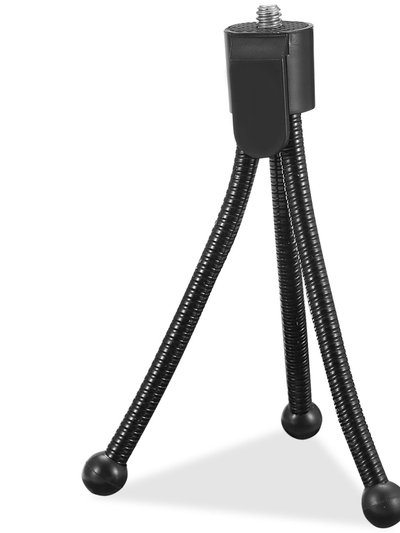 Fresh Fab Finds Flexible Tripod Stand For Camera & Mini Projector - Heavy Duty Tabletop Mount With Anti-Slip Feet - Ideal For Photography & Video Recording - Black product