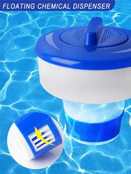 Floating Pool Chlorine Dispenser Chemical Holder Tablet Dispenser Floater For Indoor Outdoor Swimming Pools Spa Hot Tub