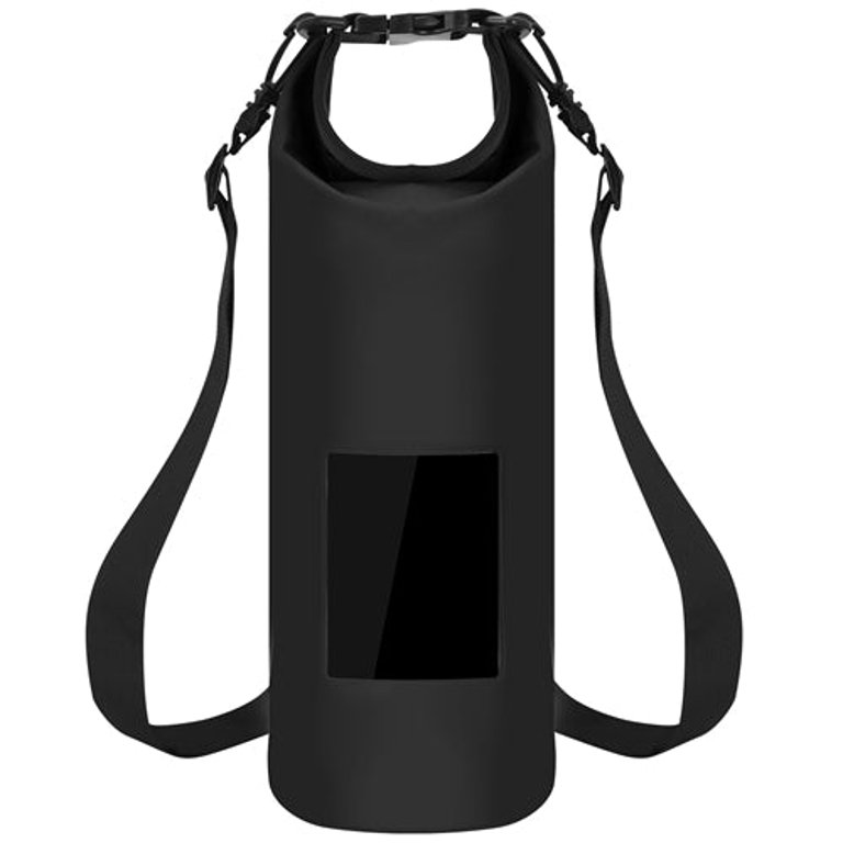 Floating Waterproof Dry Bag Floating Dry Sacks With Observable Window 10L Roll Top Lightweight Dry Storage Bag - Black