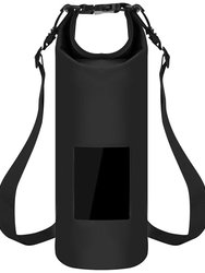Floating Waterproof Dry Bag Floating Dry Sacks With Observable Window 10L Roll Top Lightweight Dry Storage Bag - Black