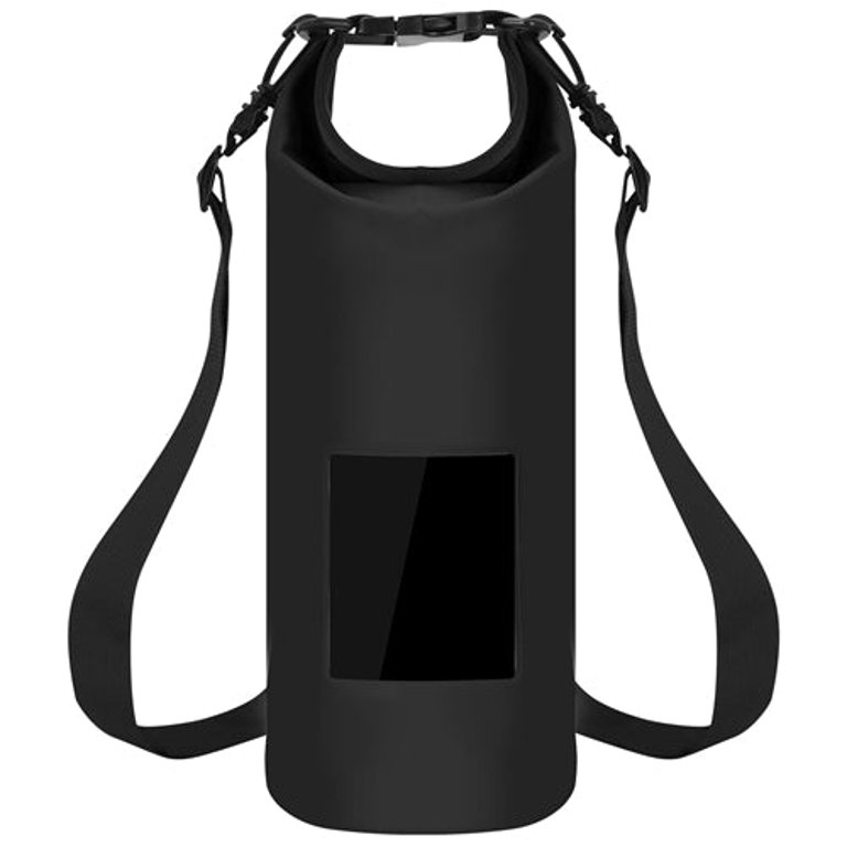 Floating Waterproof Dry Bag Floating Dry Sacks With Observable Window 20L Roll Top Lightweight Dry Storage Bag - Black