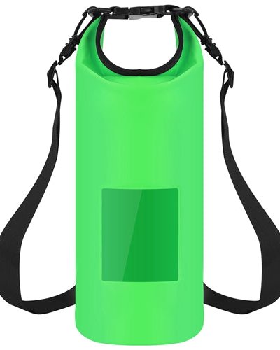 Fresh Fab Finds Floating Waterproof Dry Bag Floating Dry Sacks With Observable Window 20L Roll Top Lightweight Dry Storage Bag - Green product