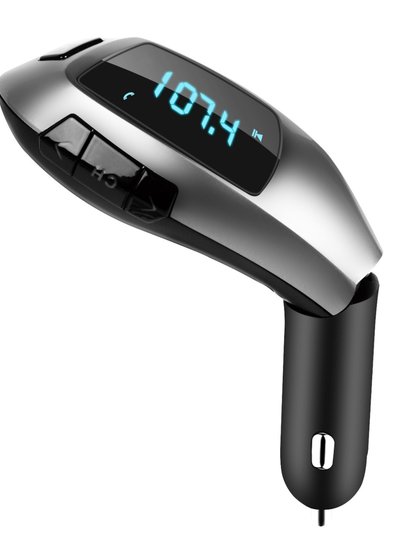 Fresh Fab Finds FM Transmitter: Car USB Charger, Hands-Free Call, MP3 Player. Supports U Disk & TF Card Reading - Black product
