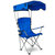 Foldable Beach Canopy Chair Sun Protection Camping Lawn Canopy Chair 330LBS Load Folding Seat With Cup Holder For Beach Poolside Travel Picnic - Blue