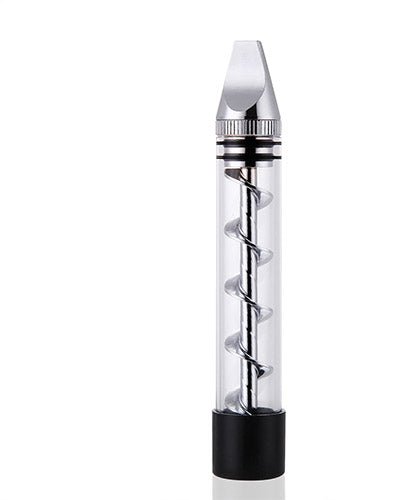 Fresh Fab Finds Glass Blunt Pipe Twisty 7-In-1 Grinder Blunt Kit With Smoking Metal Tip Cleaning Brush - Silver product