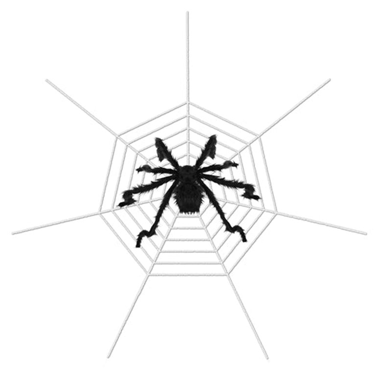 Halloween Decorations Spider Outdoor 59" Halloween Spider With 126" Tarantula Mega Spider Web Hairy Poseable Scary Spider Outdoor Yard Creepy D