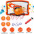 Indoor Mini Basketball Hoop Set Over Door Basketball Hoop with 4 Inflatable Balls Electric Audio Scorer Foldable Basket Gift for Kids and Adults