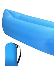 Inflatable Lounger Air Lazy Bed Sofa Portable Organizing Bag Water-Resistant Anti-Leaking For Backyard Beach Traveling Camping Picnic - Sky Blue