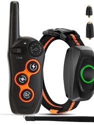 IPX7 Waterproof Dog Training Collar with Remote Rechargeable Electronic Shock Collar for Dogs Beep Vibration Shock for small Medium Large Dogs - Black - Black