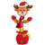 Kid Electric Dance Toy Christmas Elk Snowman Senior Penguin Plush Toy Interactive Sing Song Whirling Mimicking Recording Light Up Toy - Elk