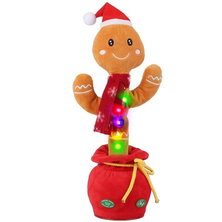 Kid Electric Dance Toy Christmas Elk Snowman Senior Penguin Plush Toy Interactive Sing Song Whirling Mimicking Recording Light Up Toy - Seniors