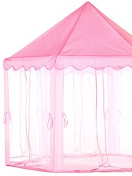 Kids Play Tents Princess For Girls Princess Castle Children Playhouse Indoor Outdoor Use With Carry Case - Pink