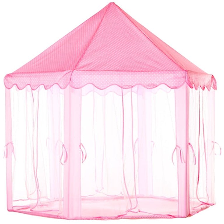 Kids Play Tents Princess For Girls Princess Castle Children Playhouse Indoor Outdoor Use With Carry Case - Pink