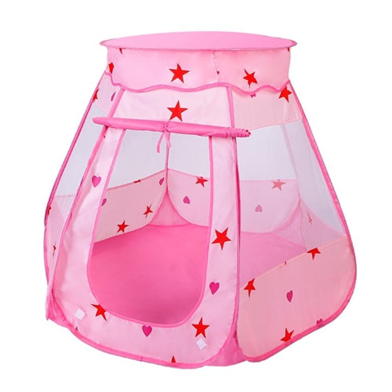 Kids Pop Up Game Tent Prince Princess Toddler Play Tent Indoor Outdoor Castle Game Play Tent Birthday Gift For Kids - Pink