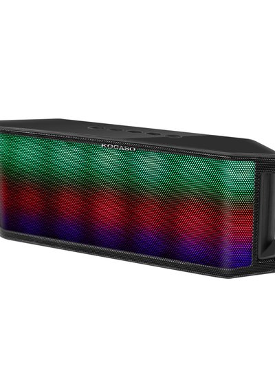 Fresh Fab Finds LED Wireless Speaker - Multicolor, Hands-free, FM Radio, USB, MMC, Aux In - for Party, Camping, Travel - Black product