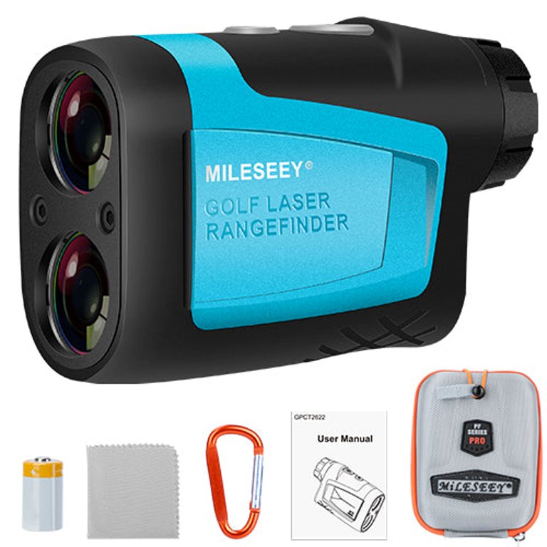 MiLESEEY Professional Precision Laser Golf Rangefinder 600m/656Yard 6X Magnification Distance Angle Speed Measurement For Golf Hunting - Black