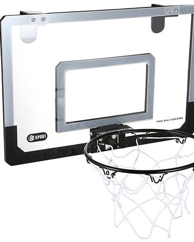 Fresh Fab Finds Mini Basketball Hoop System Set Over The Door with Backboard Breakaway Rim Basketball Pump Tools Easy Installation Indoor Kids Adults product
