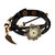 New! Beautiful Bohemian Style Retro Handmade Leather Angel Wing Women's Watches-black - Black