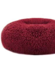 Pet Dog Bed Soft Warm Fleece Puppy Cat Bed Dog Cozy Nest Sofa Bed Cushion For S/M Dog - Red