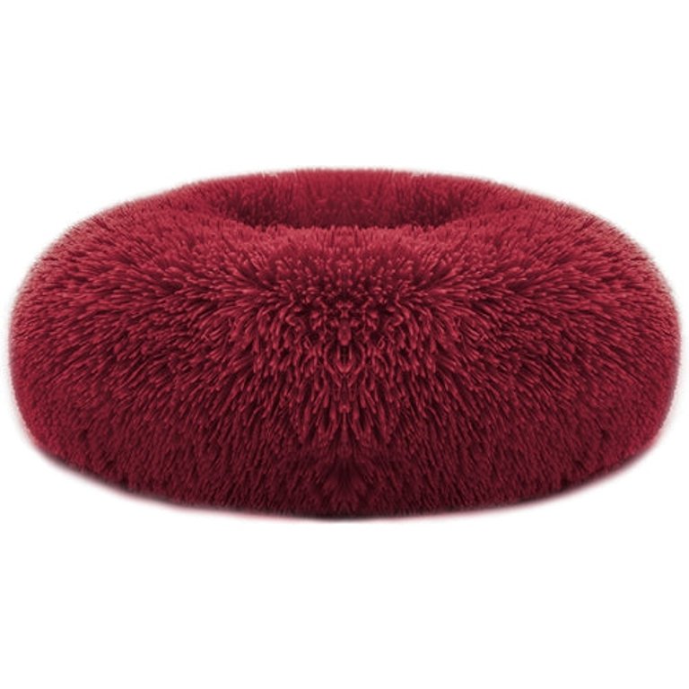 Pet Dog Bed Soft Warm Fleece Puppy Cat Bed Dog Cozy Nest Sofa Bed Cushion For S/M Dog - Red