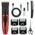 Pet Grooming Kit Rechargeable Cordless Dog Grooming Clippers Low Noise Electric Dog Trimmer Shaver Hair Cutter With 4 Guide Combs Scissors Oil - Red