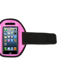 Phone Armband Case Adjustable Sweat-Resistant Armband Phone Holder Fit For iPhone5 Or Cellphones Under 4" - Hot Pink