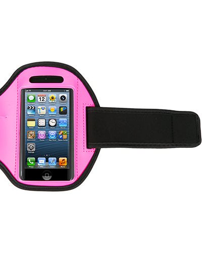 Fresh Fab Finds Phone Armband Case Adjustable Sweat-Resistant Armband Phone Holder Fit For iPhone5 Or Cellphones Under 4" - Hot Pink product