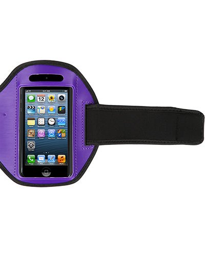 Fresh Fab Finds Phone Armband Case Adjustable Sweat-Resistant Armband Phone Holder Fit For iPhone5 Or Cellphones Under 4" - Purple product