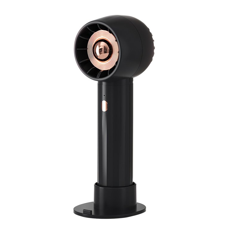Pocket Personal Fan With 3 Speeds - Rechargeable & Portable - Black