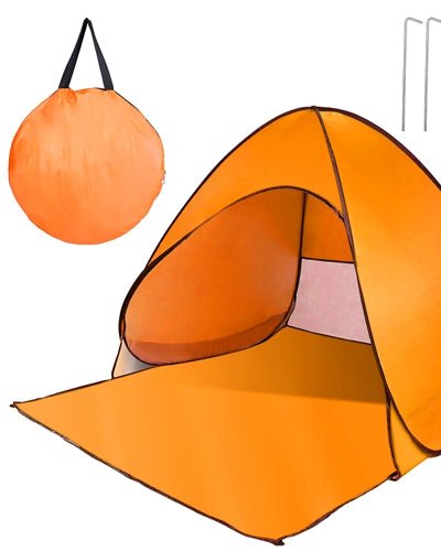 Fresh Fab Finds Pop Up Beach Tent Sun Shade Shelter Anti-UV Automatic Waterproof Tent Canopy For Outdoor Beach Camping Fishing P - Orange product