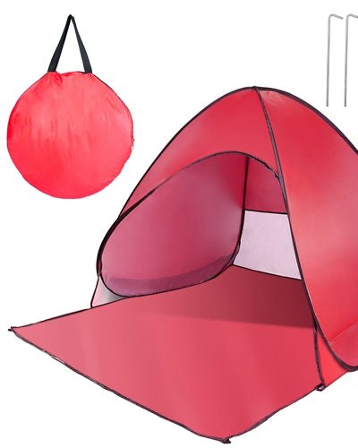 Fresh Fab Finds Pop Up Beach Tent Sun Shade Shelter Anti-UV Automatic Waterproof Tent Canopy for Outdoor Beach Camping Fishing P - Red product