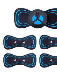 Portable Neck Massager Pads - 5 Pack, Reusable & Long-Lasting - Black