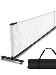Portable Pickleball Net 22ft Regulation Size Net Pickle Ball Net System With Lockable Wheels Carrying Bag For Driveway Backyard