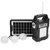 Portable Solar Power Station Rechargeable Backup Power Bank With Flashlight 3 Lighting Bulbs For Camping Outage Garden Lamp - Black