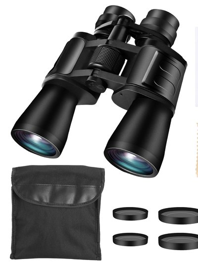 Fresh Fab Finds Portable Zoom Binoculars with FMC Lens Low Light Night Vision For Bird Watching Hunting Sports Events Concerts Adults Kids - Black product