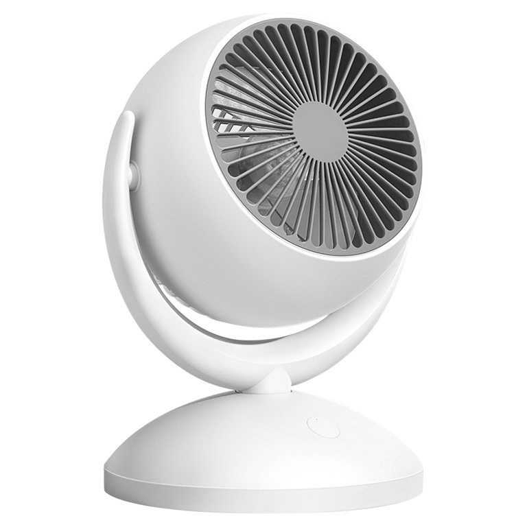 Quiet Electric Desk Fan - 4 Speeds, 360° Tilt Head - Ideal For Home, Office, Bedroom - White