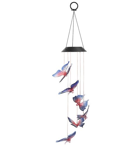 Fresh Fab Finds Solar LED Butterfly Wind Chimes Color Changing LED Butterfly String Light Patio Garden Decor product
