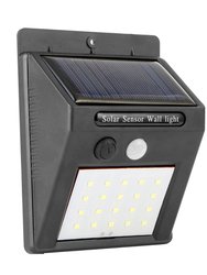 Solar Light 20 LEDs Outdoor PIR Motion Sensor Lights IP65 Waterproof 120° Sensing Wide Angle Lighting For Garage Front Door Garden Pathway - Black