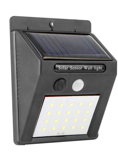 Fresh Fab Finds Solar Light 20 LEDs Outdoor PIR Motion Sensor Lights IP65 Waterproof 120° Sensing Wide Angle Lighting For Garage Front Door Garden Pathway - Black product