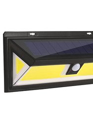 Solar Lights 180 LEDs Solar Wall Light Outdoor Motion Sensor Lamp IP65 Waterproof 120° Sensing 270°Wide Lighting Angle - Black