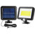 Solar Powered Wall Lights Outdoor 100 LED Beads Motion Sensor Lamp IP65 Waterproof Dusk To Dawn Sensor Light For Front Door Deck - Black